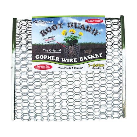 Diggers Digger's Root Guard 13.5 in. H X 13 in. W X 0.3 in. D Silver Coated Wire Gopher Wire Basket, PK2 B101